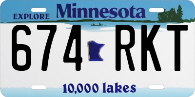 MN license plate 674RKT