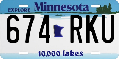 MN license plate 674RKU