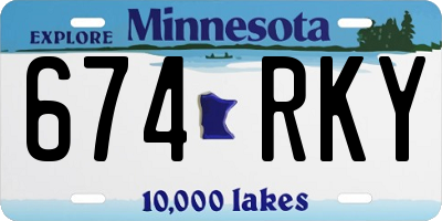 MN license plate 674RKY