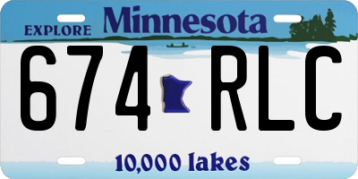 MN license plate 674RLC