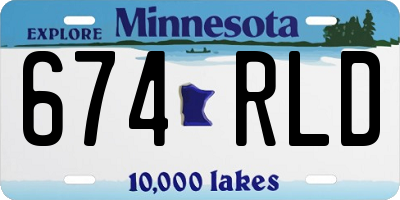 MN license plate 674RLD