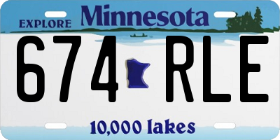 MN license plate 674RLE