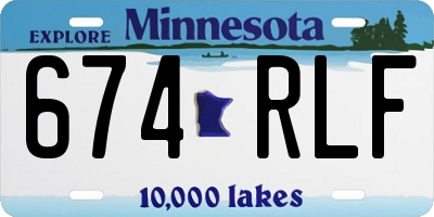 MN license plate 674RLF