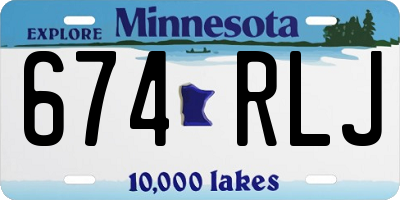 MN license plate 674RLJ