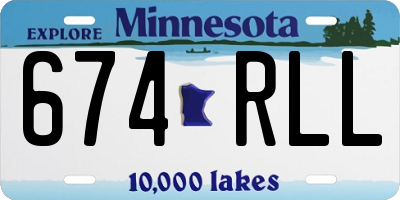 MN license plate 674RLL