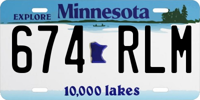 MN license plate 674RLM