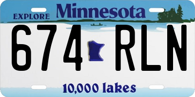 MN license plate 674RLN
