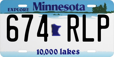 MN license plate 674RLP