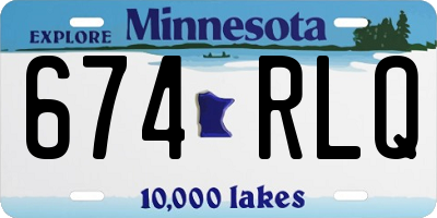 MN license plate 674RLQ