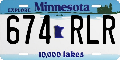 MN license plate 674RLR