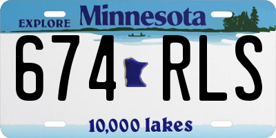 MN license plate 674RLS