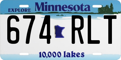 MN license plate 674RLT