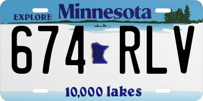 MN license plate 674RLV