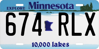 MN license plate 674RLX