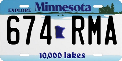 MN license plate 674RMA