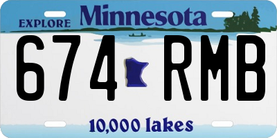 MN license plate 674RMB
