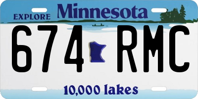MN license plate 674RMC