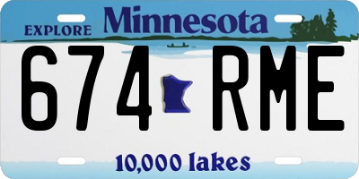 MN license plate 674RME