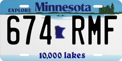 MN license plate 674RMF