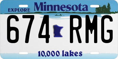 MN license plate 674RMG