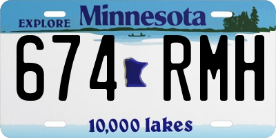 MN license plate 674RMH