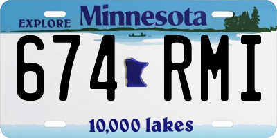 MN license plate 674RMI