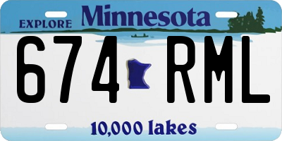 MN license plate 674RML