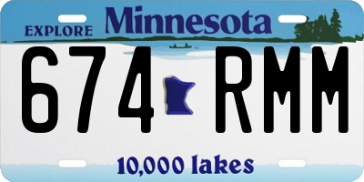 MN license plate 674RMM