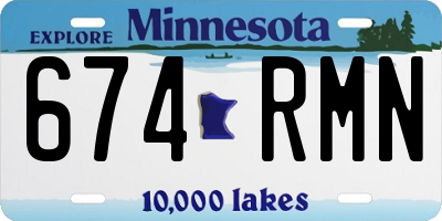 MN license plate 674RMN