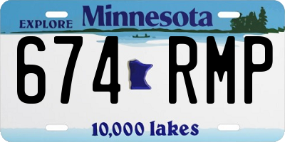 MN license plate 674RMP