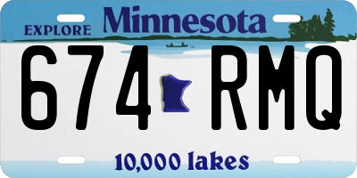 MN license plate 674RMQ