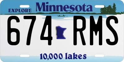 MN license plate 674RMS