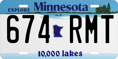 MN license plate 674RMT