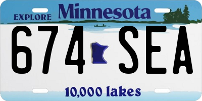MN license plate 674SEA
