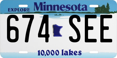 MN license plate 674SEE