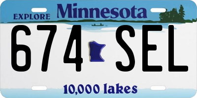MN license plate 674SEL