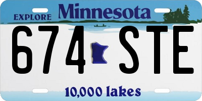 MN license plate 674STE