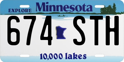 MN license plate 674STH