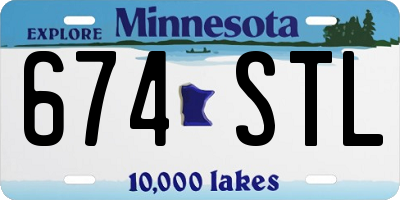 MN license plate 674STL