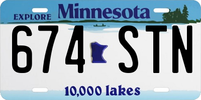 MN license plate 674STN