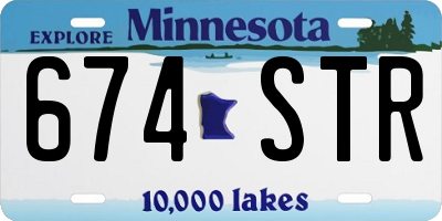 MN license plate 674STR