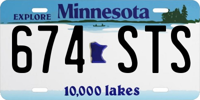 MN license plate 674STS