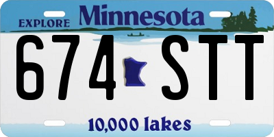 MN license plate 674STT