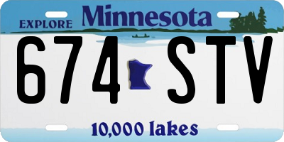 MN license plate 674STV