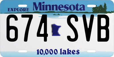 MN license plate 674SVB