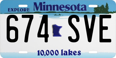 MN license plate 674SVE
