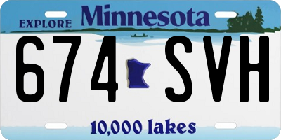 MN license plate 674SVH