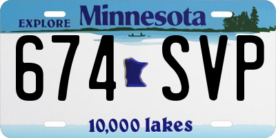 MN license plate 674SVP