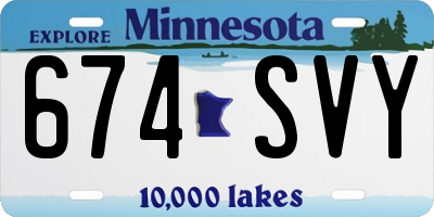 MN license plate 674SVY