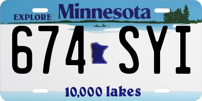 MN license plate 674SYI